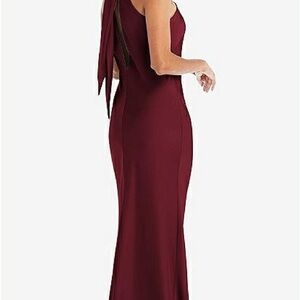 Elegant Burgundy Evening Gown